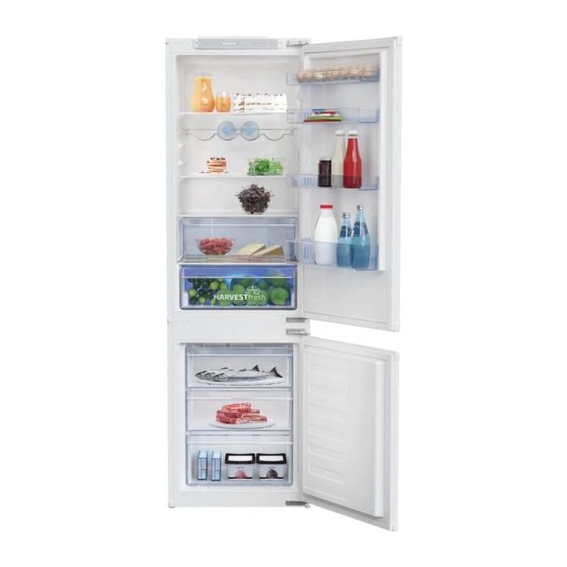 Réfrigérateur intégrable combiné BEKO BCSA285E4ZSN - 271L - Blanc
