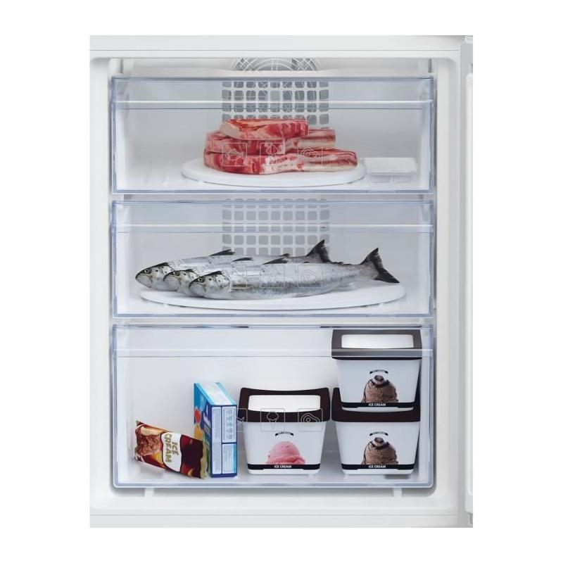 Réfrigérateur combiné BEKO BCHA275K4SN - 2 portes - 262 L - Blanc