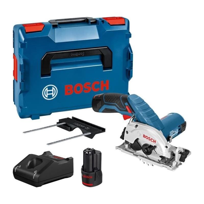 Scie circulaire Bosch Professional GKS 12V-26 + 2 batteries 3,0Ah + L-Boxx