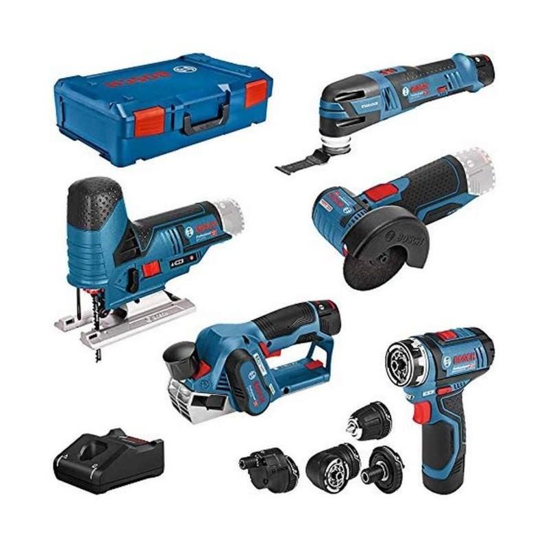 Kit 5 Outils Bosch Professional - Combo 12V - 3 Batteries - Chargeur