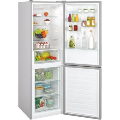 Réfrigérateur combiné 341L CANDY - Argent compact et efficace!