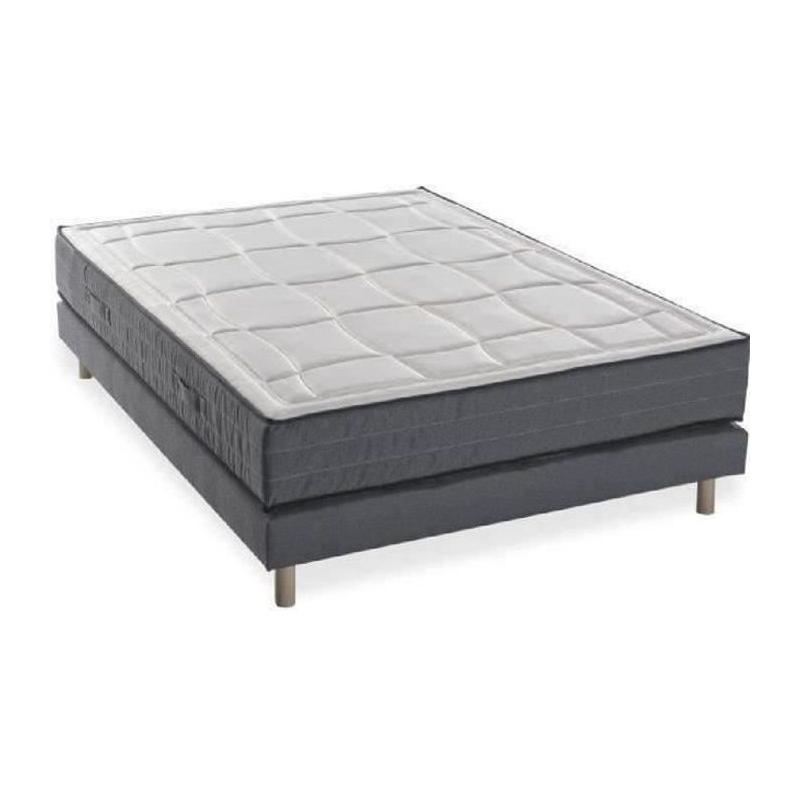 Ensemble matelas + sommier 140x190 cm - Mémoire de forme - 28cm - 5 zones