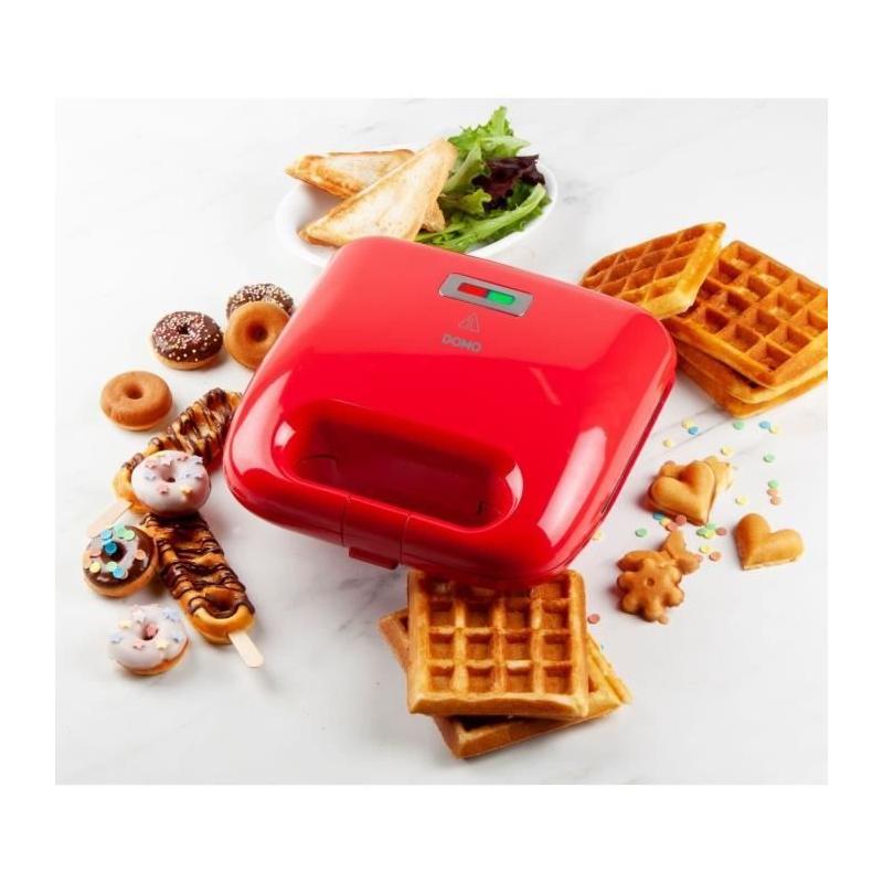 DOMO - DO9242W: Appareil à croque-monsieur 5 en 1 - 5 plaques interchangeables