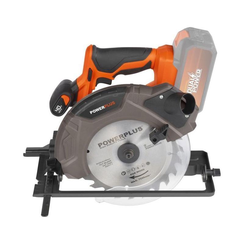 Scie circulaire sans fil 40V Ø185mm - DUAL POWER POWDP25230 - Compacte et performante