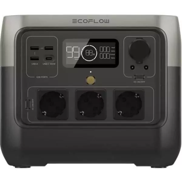 générateur electrique portable RIVER 2 PRO, 768Wh, 3 sortie CA - 800 W au total (surtension 1600 W)