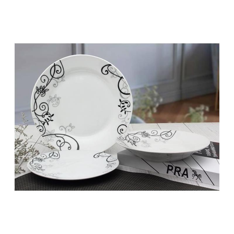 Service de table BAROQUE Noir 18 pièces ailes - Ensemble complet