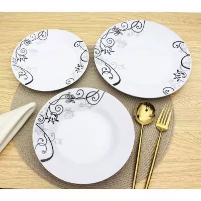 Service de table BAROQUE Noir 18 pièces ailes - Ensemble complet