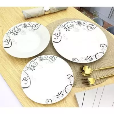 Service de table BAROQUE Noir 18 pièces ailes - Ensemble complet