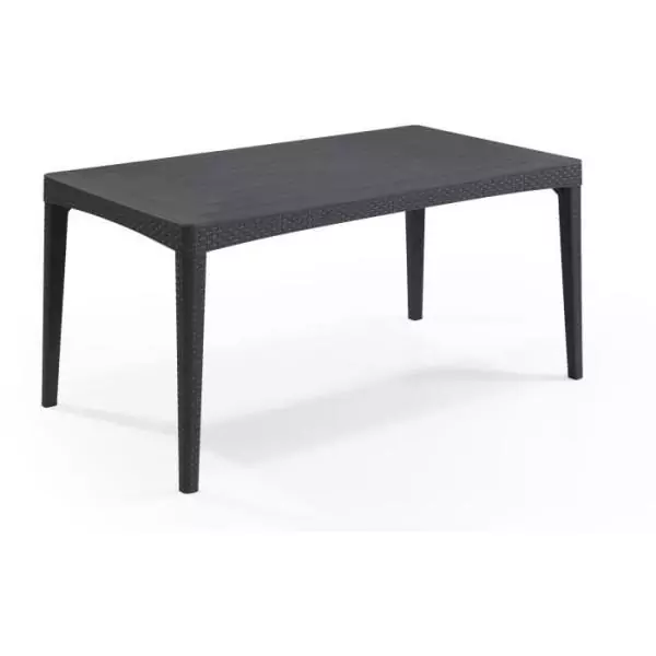 Table de jardin - rectangulaire - gris graphite - en résine - 6 personnes - Girona - Allibert by KETER