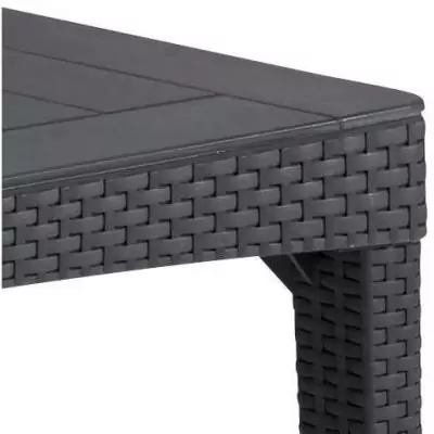 Table de jardin rectangulaire en résine graphite pour 6 personnes - Girona - Allibert by KETER