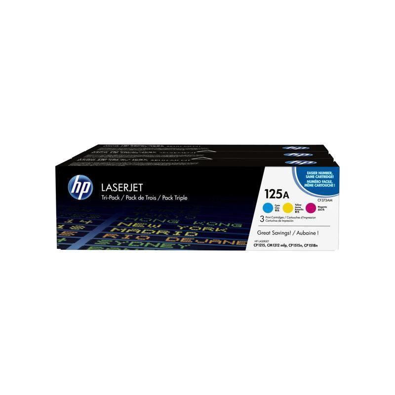 Pack de 3 cartouches de toner HP 125A authentiques pour Color LJ
