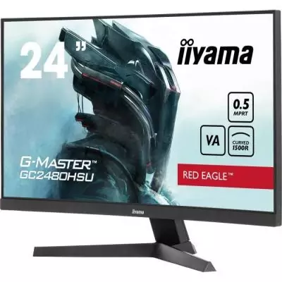 Ecran PC Gaming incurvé IIYAMA G-Master Red Eagle GCB2480HSU-B1 - 24" - FHD - 0,5 ms - 180Hz • ECRAN ORDINATEUR