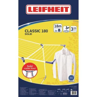 Séchoir à linge Leifheit CLASSIC Solid 180 - Étendoir stable 18m