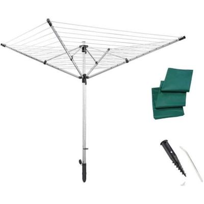 Étendoir jardin parapluie Leifheit LinoLift 600 QuickStart, 60m, housse de protection
