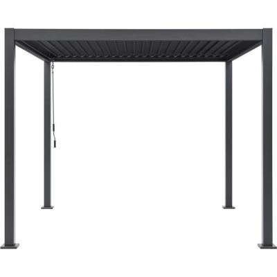 Pergola bioclimatique GAYA - Aluminium/acier - 290x290xH240 cm - Gris