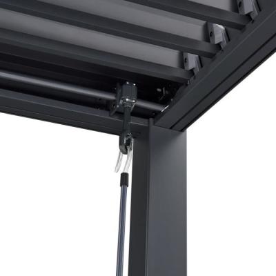 Pergola bioclimatique GAYA - Aluminium/acier - 290x290xH240 cm - Gris