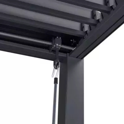 Pergola bioclimatique GAYA - Aluminium/acier - 290x290xH240 cm - Gris Pergola bioclimatique GAYA - Aluminium/acier - 290x290xH240 cm - Gris