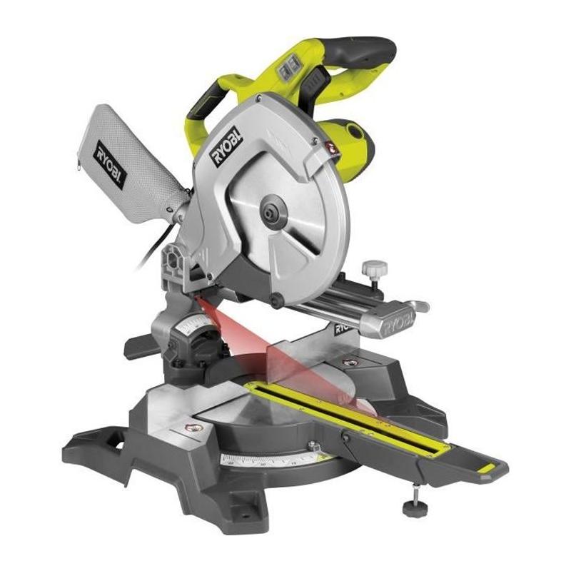 Scie à coupe d'onglets radiale 2000W - lame 254mm - guidage laser et LED