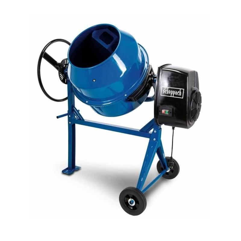 Bétonnière électrique 125L - SCHEPPACH - MIX125 - Robuste et Facile à Déplacer