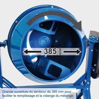 Bétonnière électrique 125L - SCHEPPACH - MIX125 - Robuste et Facile à Déplacer