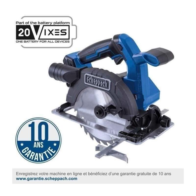 Scie circulaire sans fil 20V IXES - lame 165mm brushless