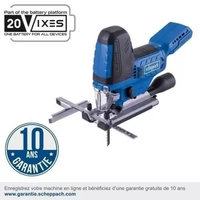 Scie sauteuse sans fil SCHEPPACH 20V IXES - compacte et polyvalente