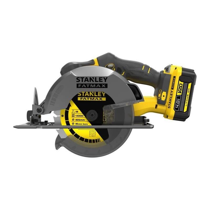 Scie Circulaire STANLEY FATMAX V20 165mm - 2 Batteries 4Ah