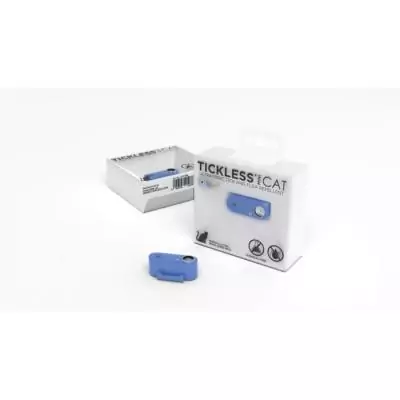 Répulsif ultrason chat TICKLESS MINI CAT - Anti-tiques et puces - Bleu grec
