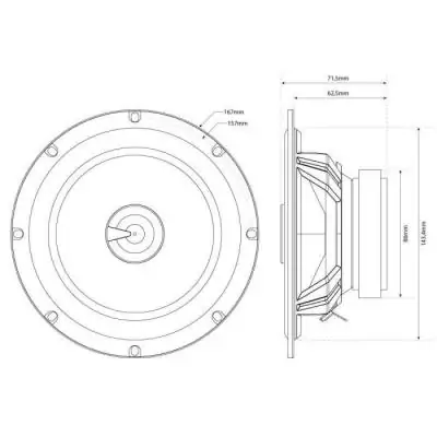 Haut-parleurs de voiture MTX TX265C 16,5cm 2 voies 65W RMS - Performances exceptionnelles!