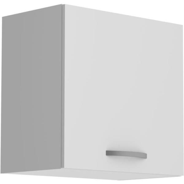Meuble haut 1 porte OSLO - Blanc - L 60 x P 36 x H 58 cm