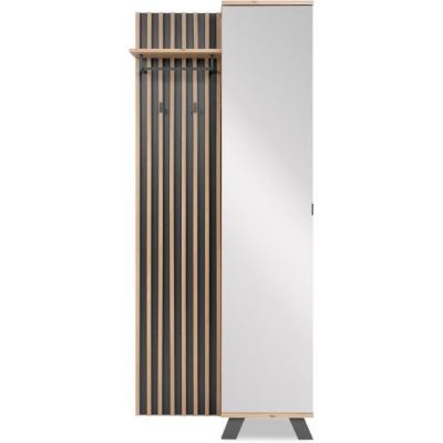 Vestiaire avec miroir MEDAN 42A - Anthracite / Chene artisan • 80 x 190 x 37 cm