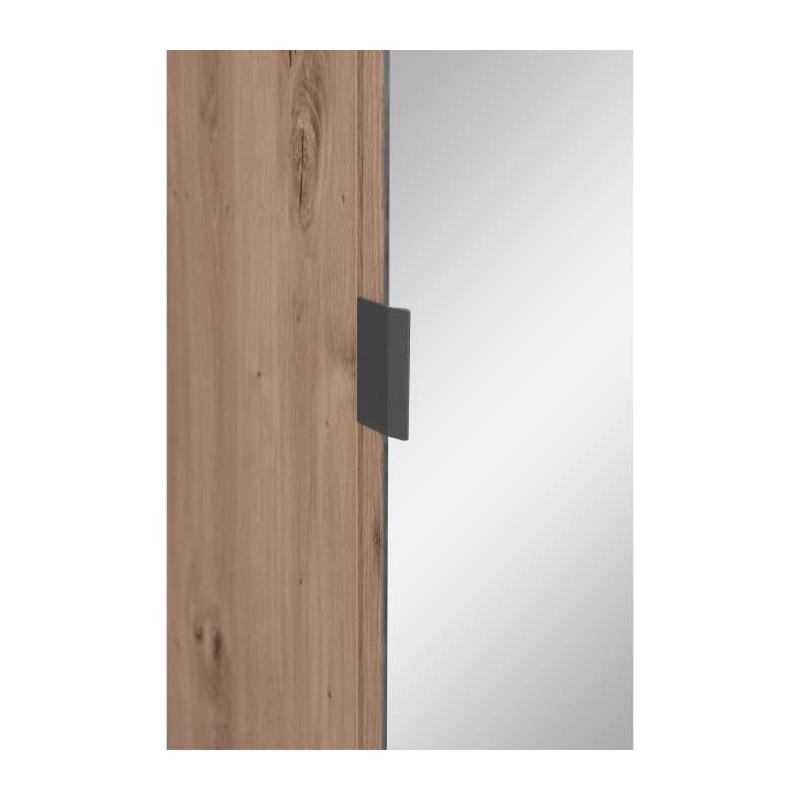 Vestiaire avec miroir MEDAN 42A - Anthracite / Chene artisan • 80 x 190 x 37 cm