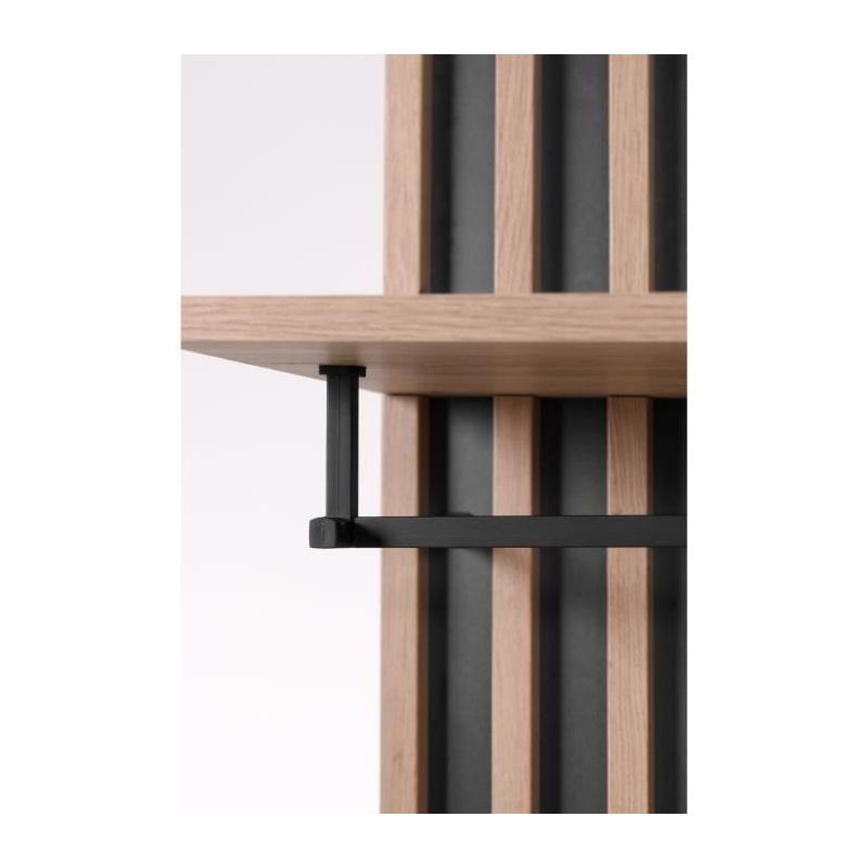 Vestiaire avec miroir MEDAN 42A - Anthracite / Chene artisan • 80 x 190 x 37 cm