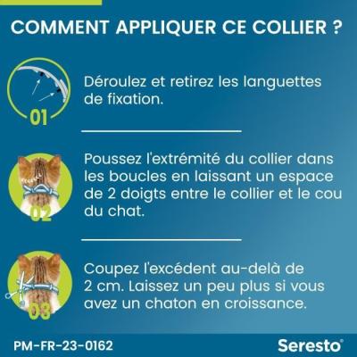 Collier Antipuces et Antitiques Seresto - Protection 7 à 8 mois