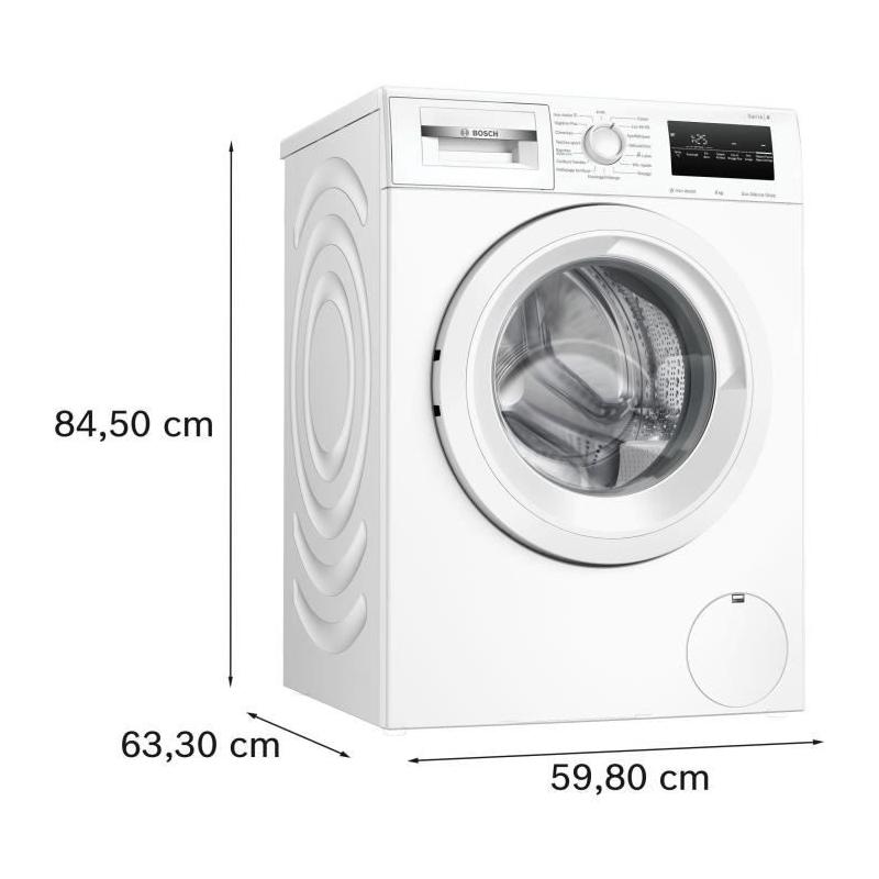 Lave-linge hublot BOSCH SER4 WAN24228FR - 8 kg - Induction - Vapeur - Blanc