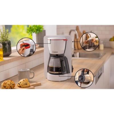 Cafetière Filtre BOSCH TKA2M111 MyMoment 1,25L Blanche - Anti-gouttes