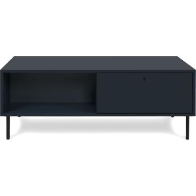 Table basse CARACAS 55A: Bleu marine - 2 tiroirs, 2 niches - 110 x 40 x 60 cm
