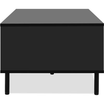 Table basse moderne MONZA 55A - Noir / Chene artisan - Livraison compacte
