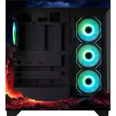 Boîtier PC sans alimentation - BITFENIX - CETO Premium Volcano - Moyen tour - Format ATX - 4x120mm A-RGB - Noir