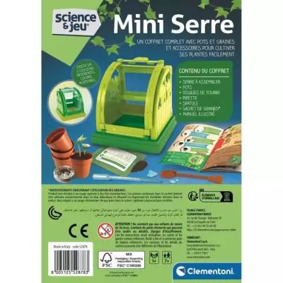 Mini Serre botanique CLEMENTONI - Dimensions compactes 