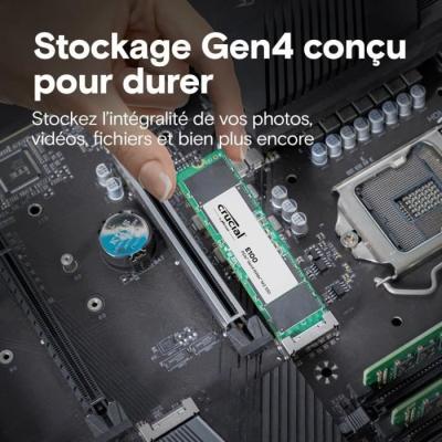 SSD interne CRUCIAL E100 1 To PCIe Gen4 NVMe M.2 - Jusqu'à 5000 Mo/s