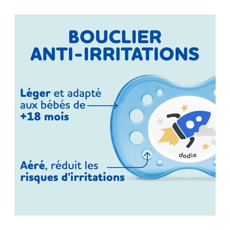 Sucettes Anatomiques DODIE +18 Mois sans BPA -Lot de 3