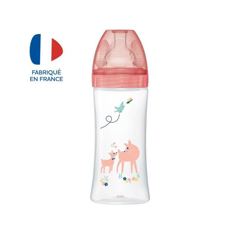 Biberon anti-colique Dodie Sensation+ 330ml - Tétine plate et système intégré