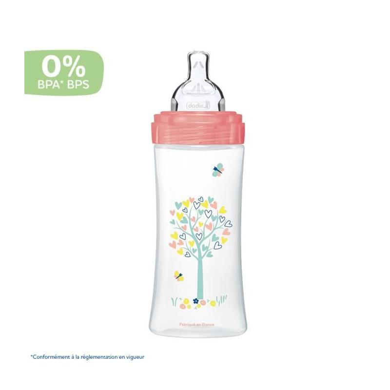 Biberon anti-colique Dodie Sensation+ 330ml - Tétine plate et système intégré