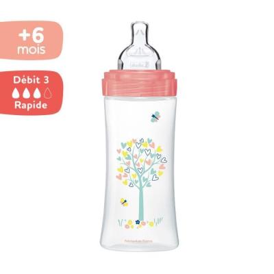 Biberon anti-colique Dodie Sensation+ 330ml - Tétine plate et système intégré