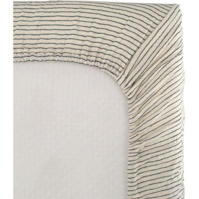 Drap housse lange DOMIVA 60x120 cm - Rayures - Gaze coton