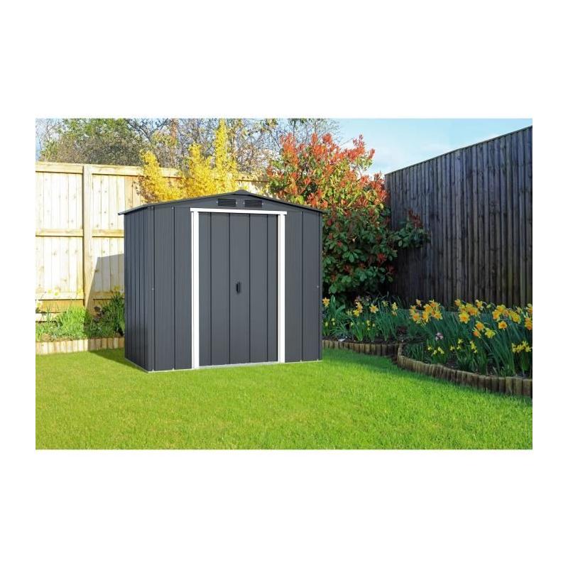 Abri de jardin métal Duramax - 2,47 m² - Anthracite