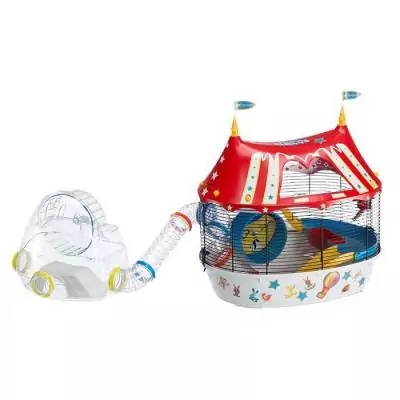 Cage pour hamster Circus Fun 49,5x34x42,5 cm - Rouge