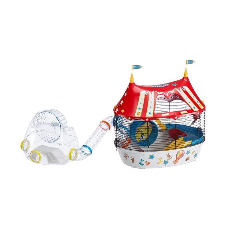 Cage pour hamster Circus Fun 49,5x34x42,5 cm - Rouge