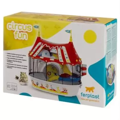 Cage pour hamster Circus Fun 49,5x34x42,5 cm - Rouge